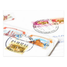 Russian stamps post card