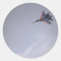 Russian Sukoi SU-27 Round Stickers