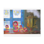dolls, matrioshka, russia, samovar, tea