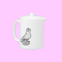 Russian Tumbler Pigeon teapots