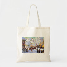 Russian Village in the Winter Bag