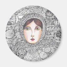 russian woman fridge magnets