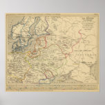 Russie, Pologne, Suede, Norwege, Danemarck Posters