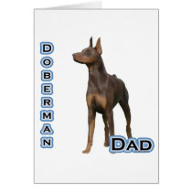 Rust Doberman Dad 4 cards by GreyWolfCreation Rust Doberman Dad 4 cards
