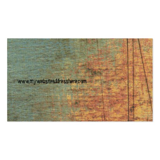 Rust Grunge Textured ARt Website Business Card (back side)
