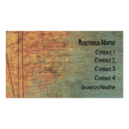 Rust Grunge Textured ARt Website Business Card (front side)