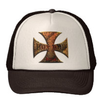 RUST-MALT-CROSS-FLAT-001 hats