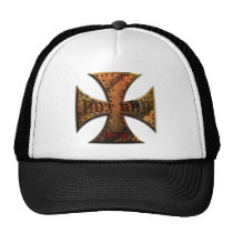 RUST-MALT-CROSS-FLAT-001 hats