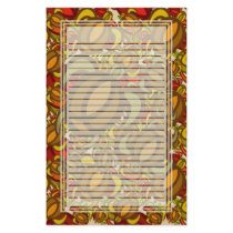 Rust Turtles Lined Stationery