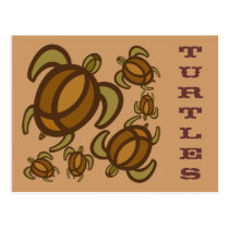 Rust Turtles Postcard