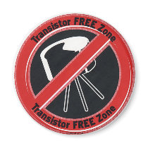 Rustech Transistor Free Zone Magnet by THX1136 Rustech Transistor Free Zone Magnet