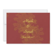 Rusted Autumn Oak Leaves 2 Invitation