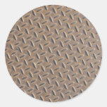 Rusted checker plate made from steel or metal stickers