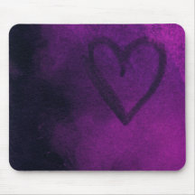 Rusted (Deep Purple) Heart Mousepad