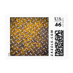 Rusted Diamond Plate Metal Postage