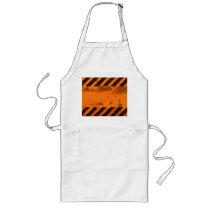 Rusted Hazard Stripes Background Apron