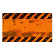 Rusted Hazard Stripes Background Business Card