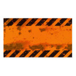 Rusted Hazard Stripes Background Business Card