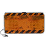 Rusted Hazard Stripes Background iPod Speakers