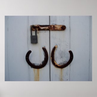 Rusted Horseshoes Poster print