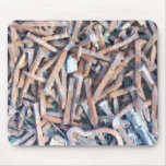 Rusted Old Railroad Track Spikes Mouse Pad
