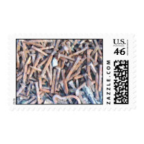 Rusted Old Railroad Track Spikes postage