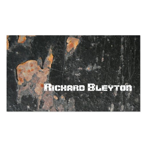 Rusted painted, corroded metal, texture custom business card template (front side)