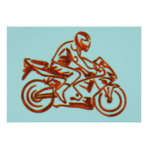 Rusted Rider on Motorcycle Personalized Invitations