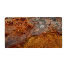 Rusted shipping labels
