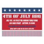 Rustic 4th Of July BBQ Invitations