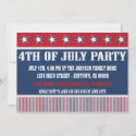 Rustic 4th Of July Party Invitations invitation