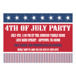 Rustic 4th Of July Party Invitations