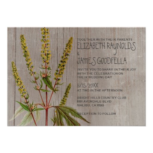 Rustic Ambrosia Wedding Invitations