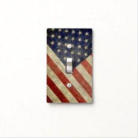Rustic American Flag Switch Plate Covers