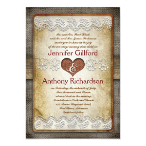 rustic and vintage wedding invitations