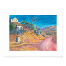 Rustic art colorful impressionist landscape prints