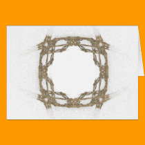Rustic Barbed Wire Look Fractal Art cards