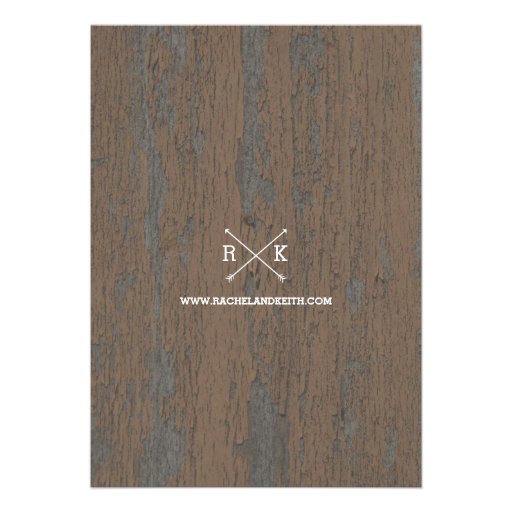 Rustic Bark Wedding Invitations