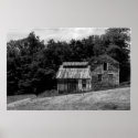 Rustic Barn Black and White posters