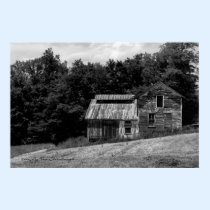 Rustic Barn Black and White posters