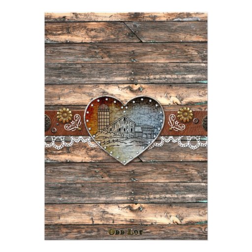 Rustic Barn Country Wedding Invitation