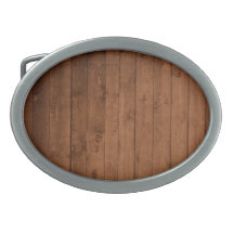 Rustic Barn Wall Made of Old Wooden Brown Planks Oval Belt Buckles