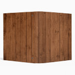 Rustic Barn Wall Made of Old Wooden Brown Planks 3 Ring Binder