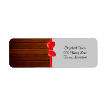 Rustic Barn Wall Made of Old Wooden Brown Planks Custom Return Address Label
