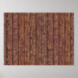 Rustic Barn Wall Made of Old Wooden Brown Planks Print
