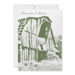 Rustic Barn Wedding Invitation - Green 3