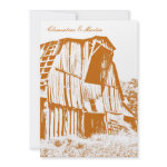 Rustic Barn Wedding Invitation - Orange 2