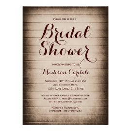 country bridal shower invitations