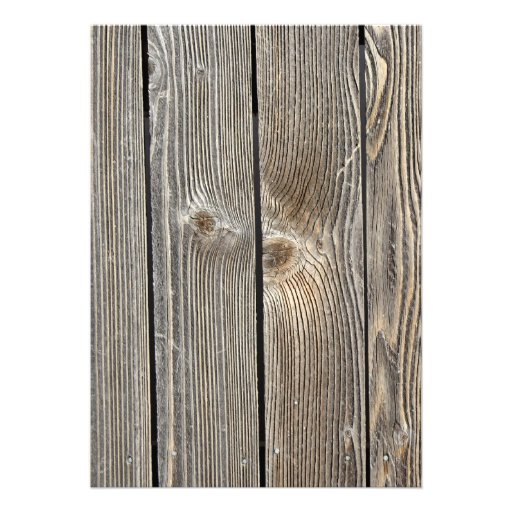 Rustic Barn Wood Daisy Wedding Invitations