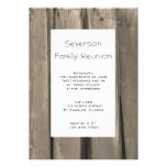 Rustic Barn Wood Family Reunion Invitation